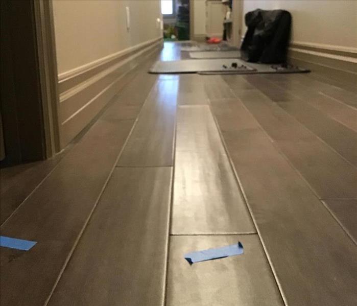 preparing the floors for water damage restoration